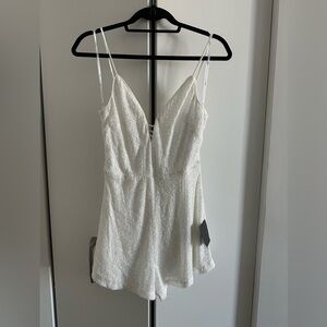 Lulus Lace Up Sequin Romper